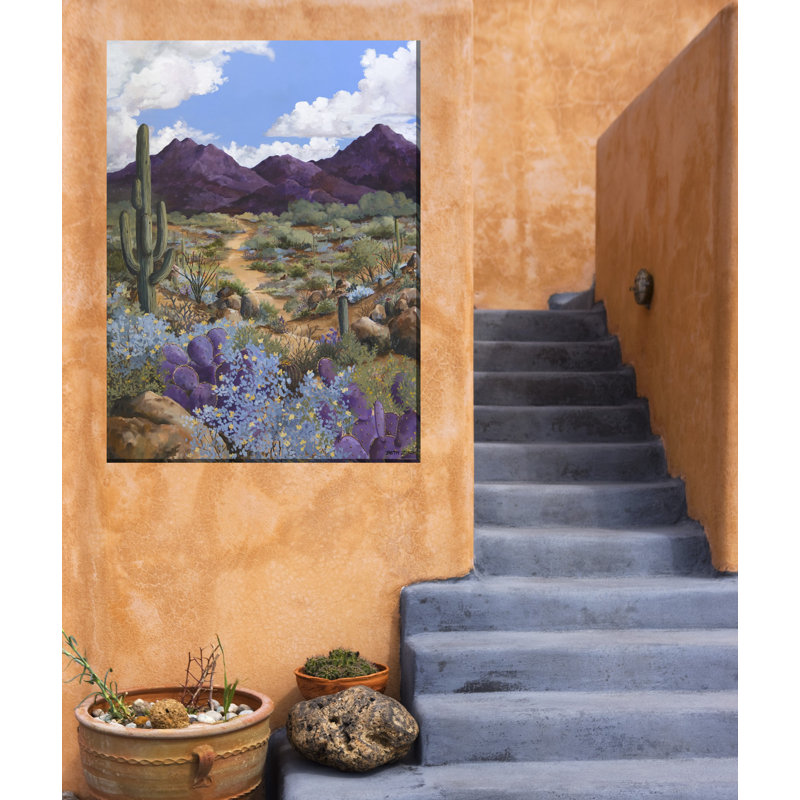 Foundry Select Purple Majesty Outdoor Wall Canvas Art | Wayfair